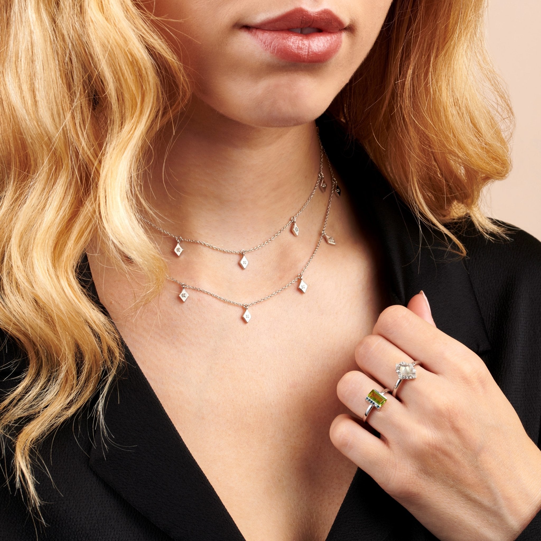 Wholesale Sterling Silver Filigree Art Women Diamond Choker Necklace for  your shop – Faire UK